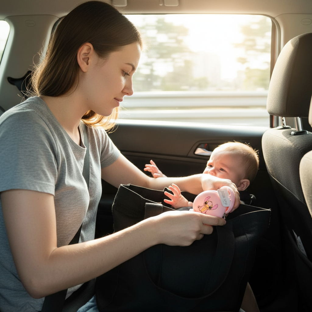 Utilizzo del portaciucci Stitch in auto