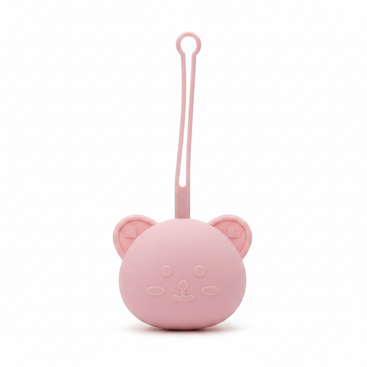 Portaciucciotto Orsetto Rose Pink sfondo bianco