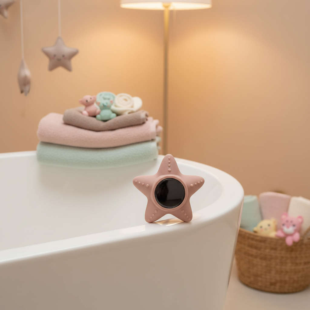 Termometro Little Star Rosa lifestyle bordo vasca
