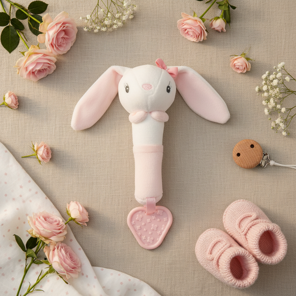 Sonaglino Coniglietto Rosa - lifestyle