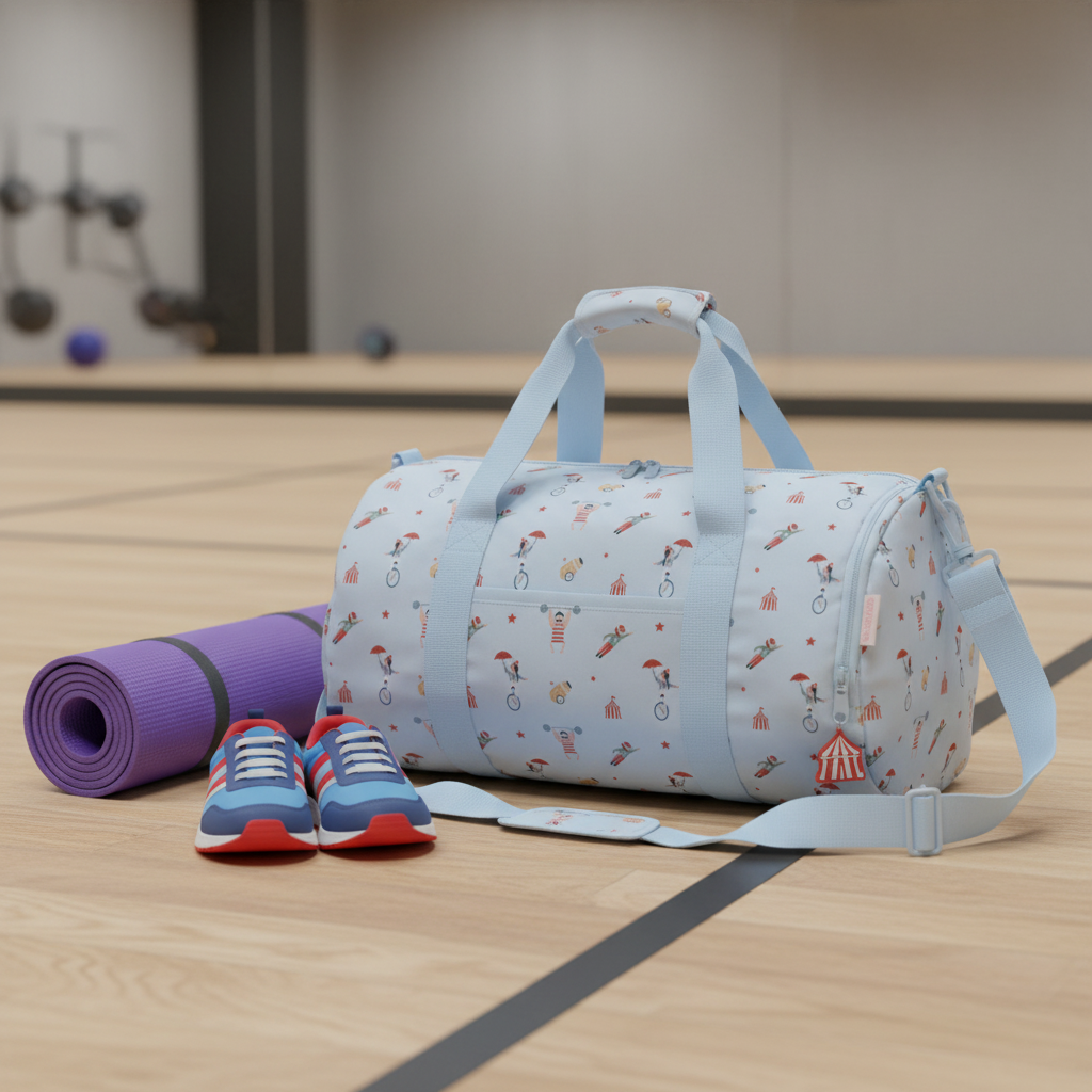 Borsa Sportiva Circus Show Tutete - lifestyle palestra con tappetino e sneakers