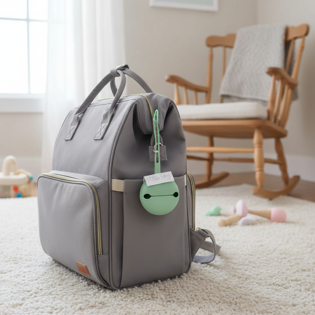 Portaciuccio verde menta attaccato alla borsa