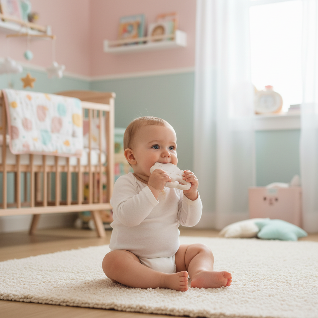 Lifestyle bambino usa massaggiagengive nuvoletta avorio