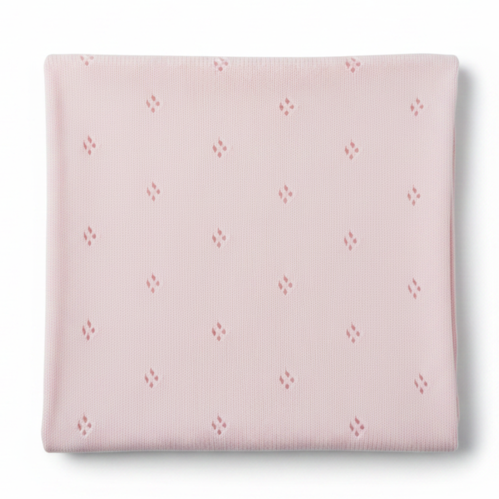 Copertina Traforata Rombi Rosa sfondo bianco