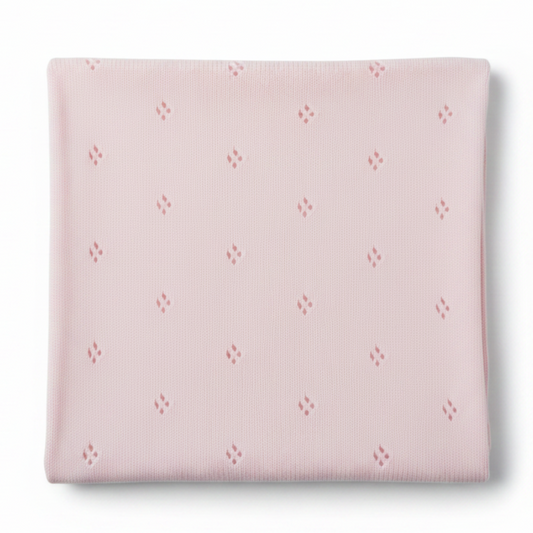 Copertina Traforata Rombi Rosa sfondo bianco