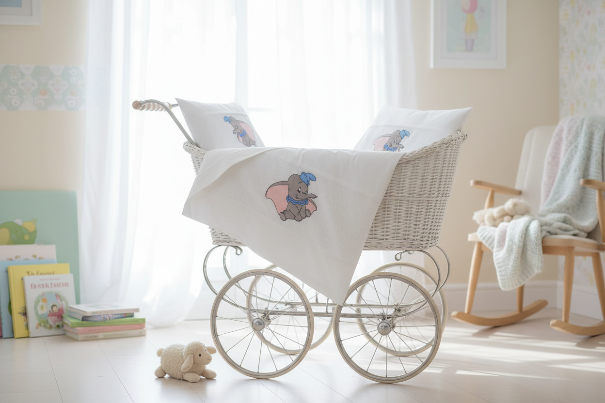 Lenzuolino Dumbo lifestyle carrozzina vintage