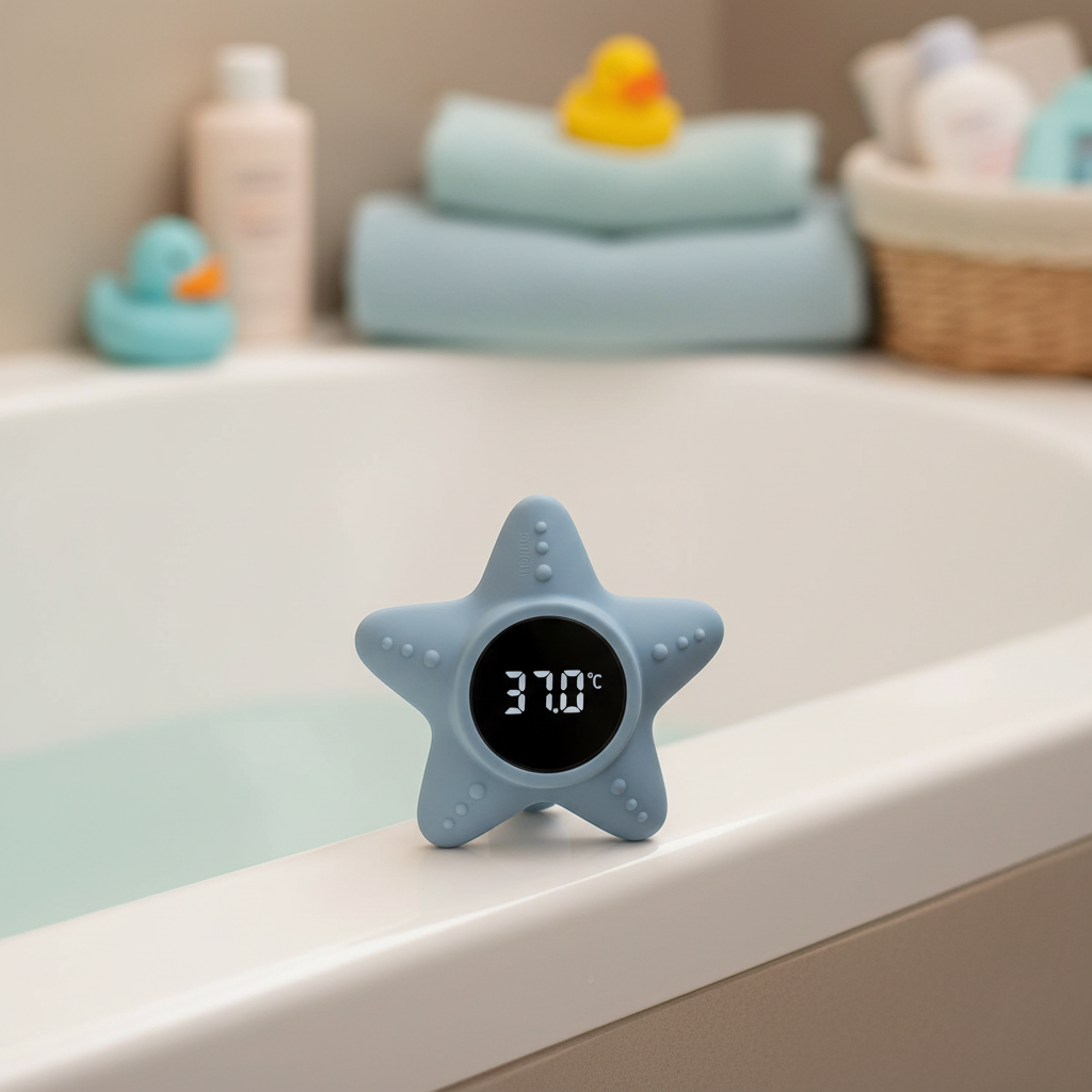 Termometro Little Star Dusty Blu lifestyle bordo vasca