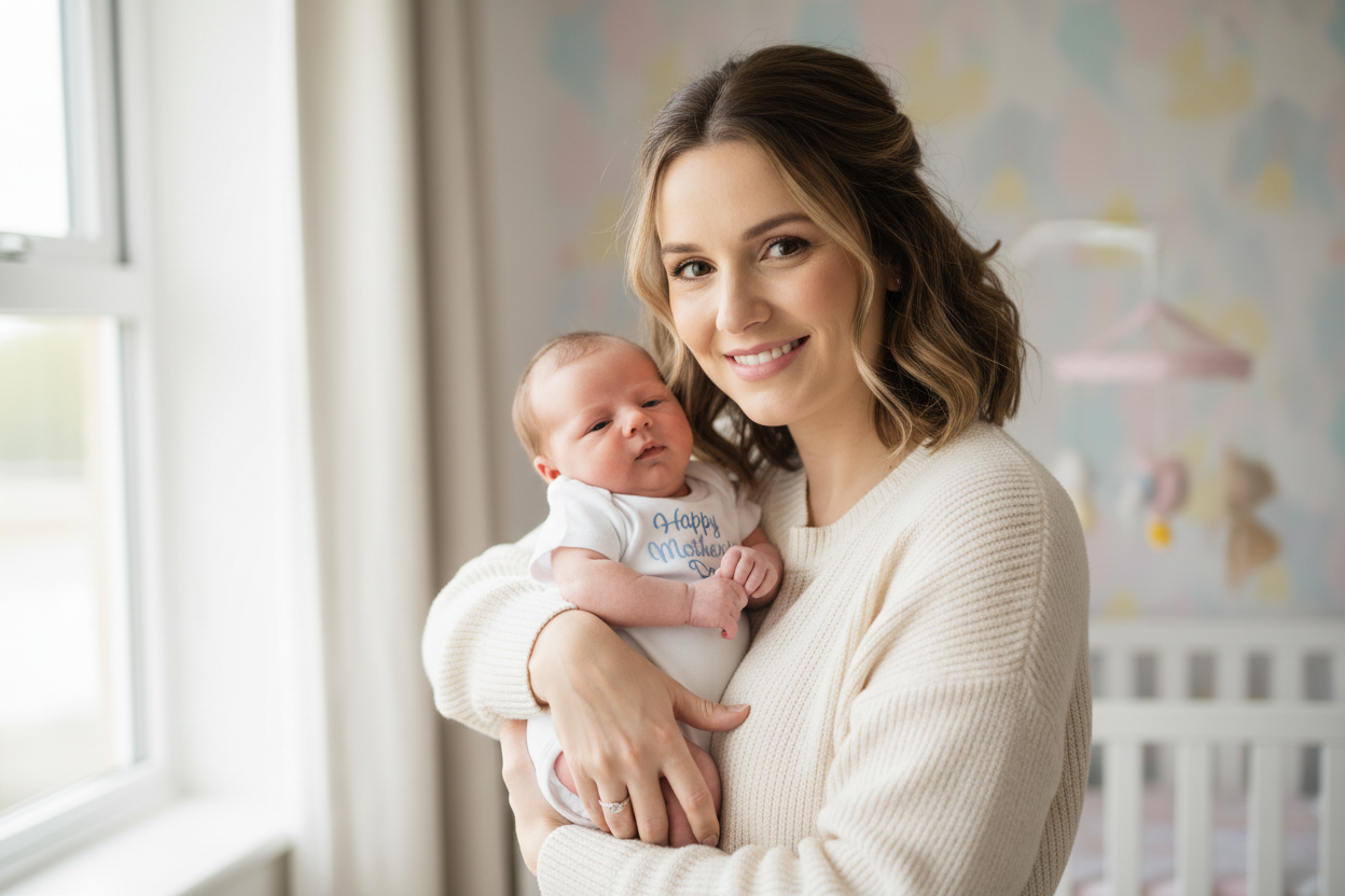 Mamma e neonato con body Happy Mother's Day - Little Bird
