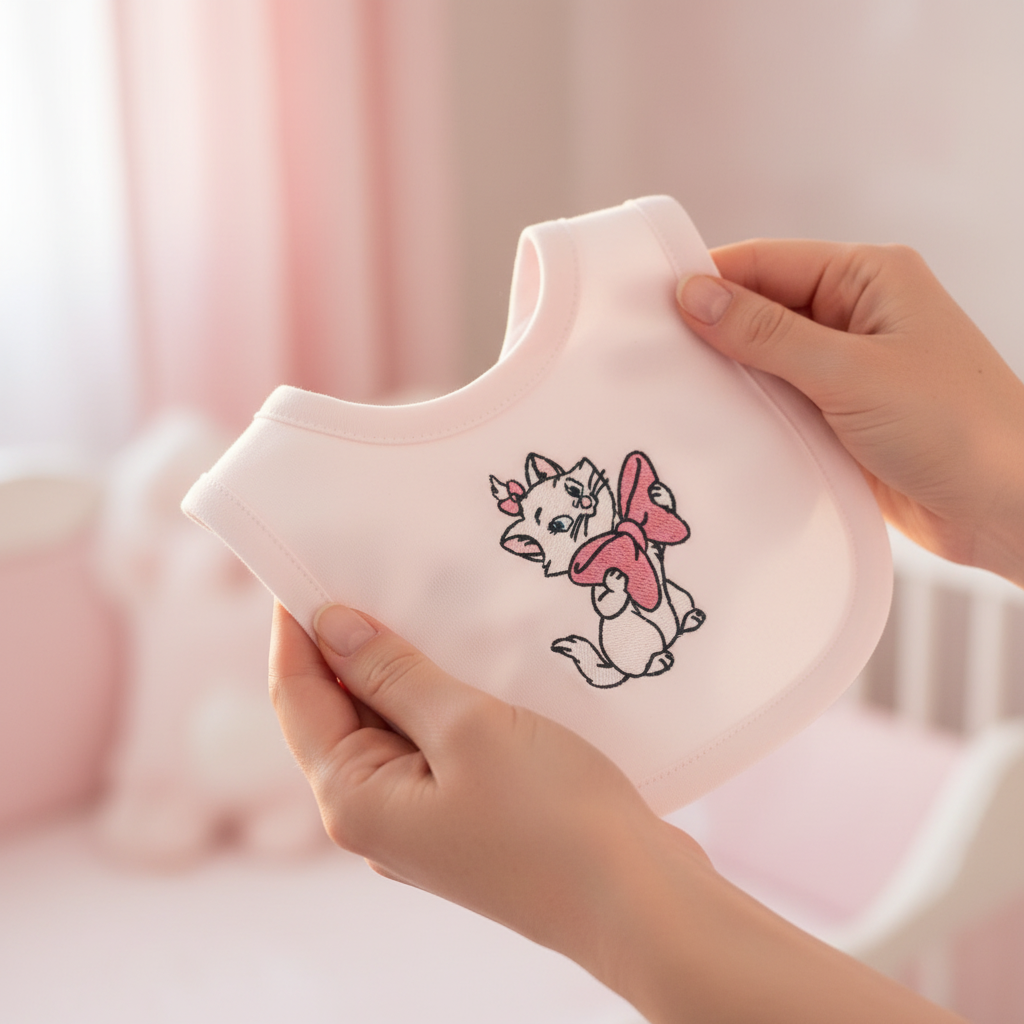 Little Bird - Bavetta Personalizzabile Minù - Ricamata a Mano - Regalo Nascita