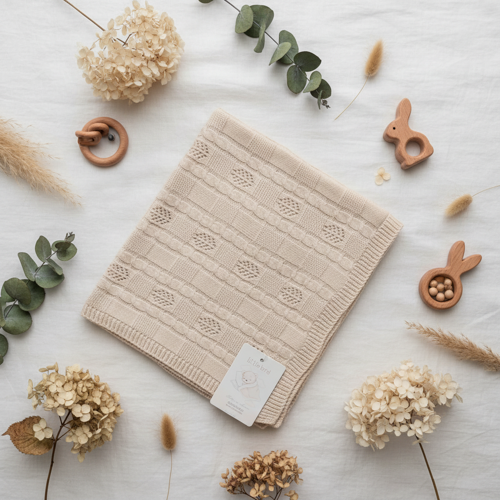 Copertina Rosone Beige lifestyle flat lay