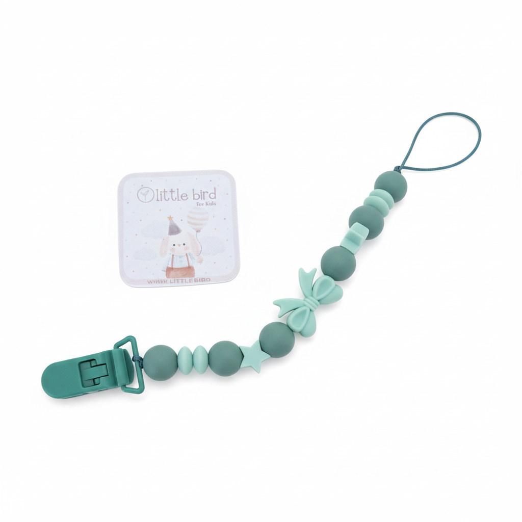 Portaciuccio Fiocchetto Verde - sfondo bianco