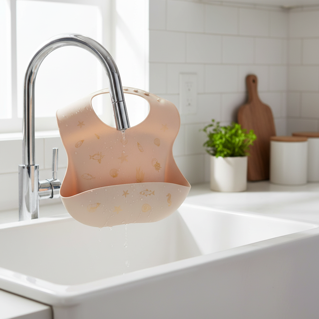 Bavetta beige oro mare pulita e asciutta