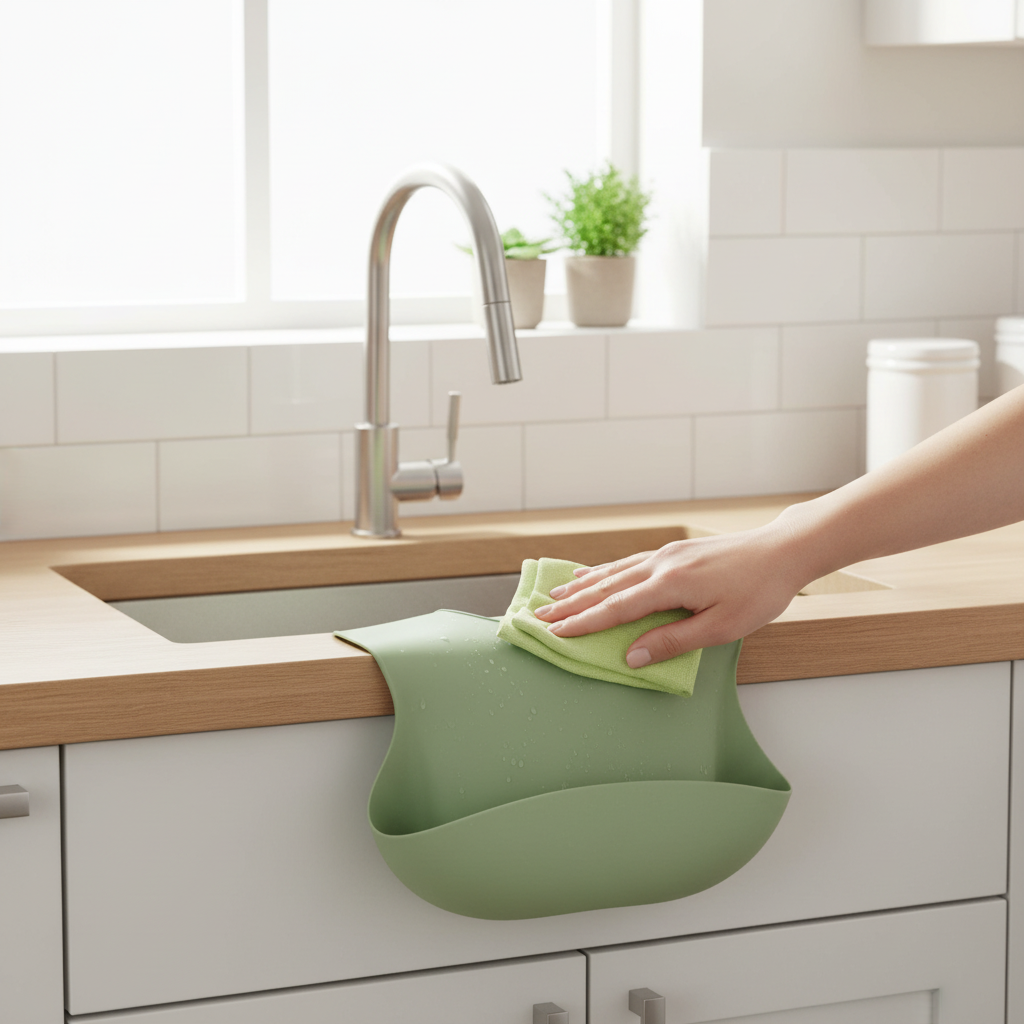 Bavetta verde pulita e asciutta