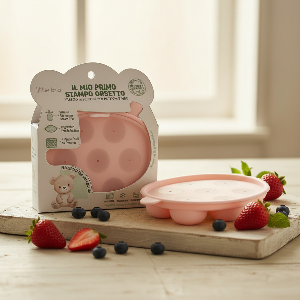 Stampo Ghiacciolini Orsetto Rose Pink - lifestyle frutta
