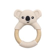 Massaggiagengive Silicone e Legno Koala Beige - Little Bird