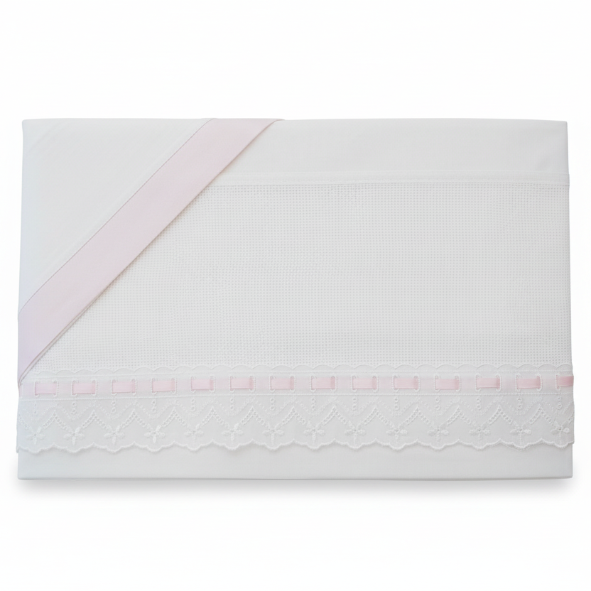 Lenzuolino Rosa Pizzo - Frontale