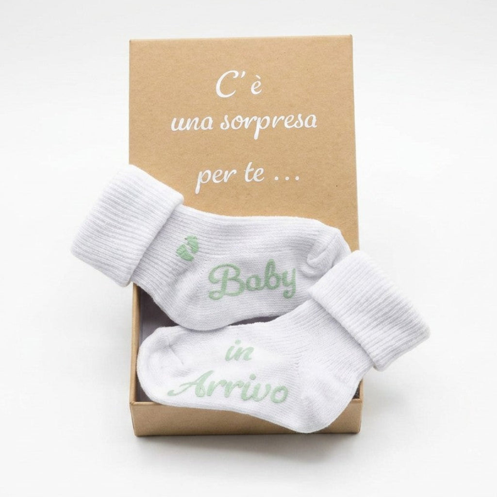 Little Bird - Calzini Personalizzabili "Baby in Arrivo" - Idea Regalo Nascita