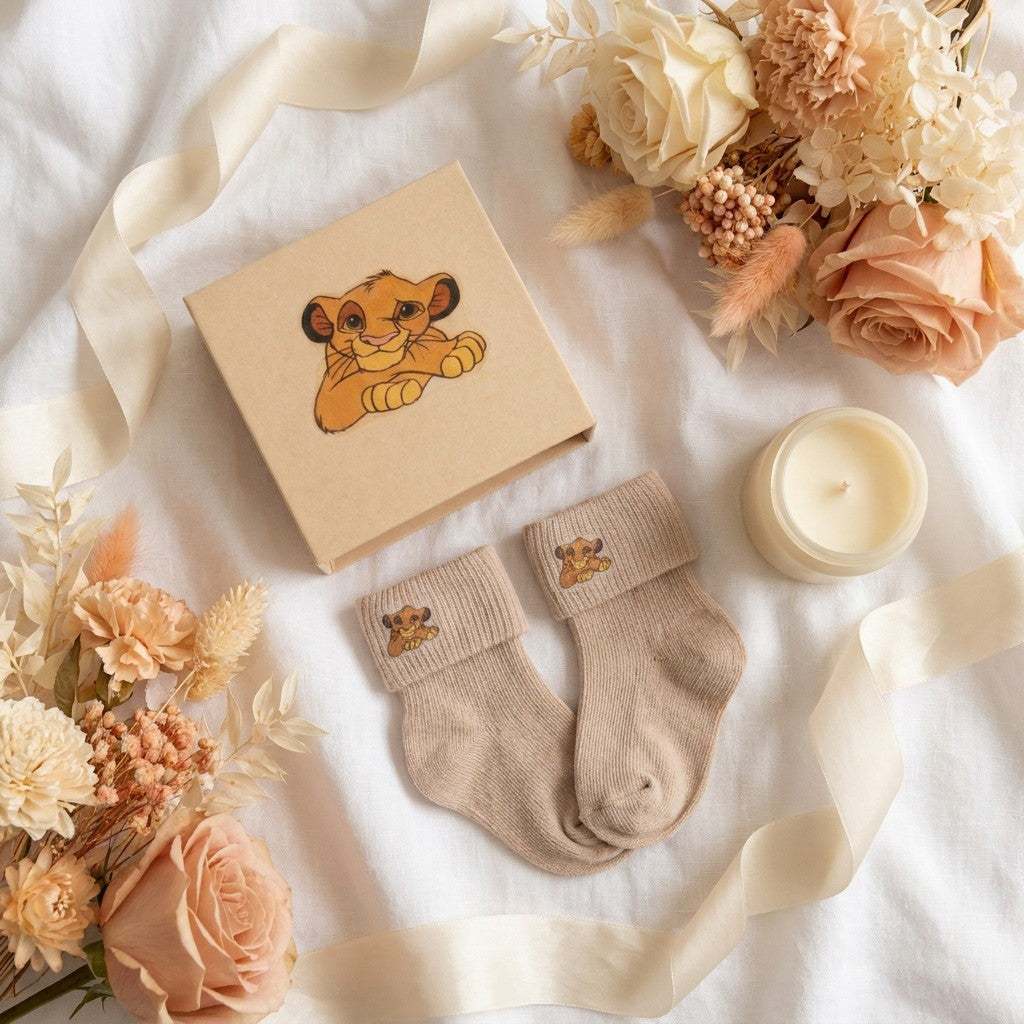 Little Bird - Calzini Personalizzabili Simba - Idea Regalo Nascita