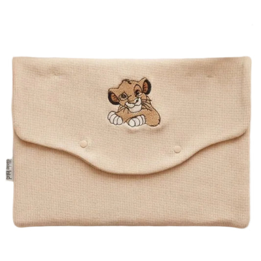 Little Bird - Busta Portatutto Neonato Ricamata Simba - Organizer Borsa Parto