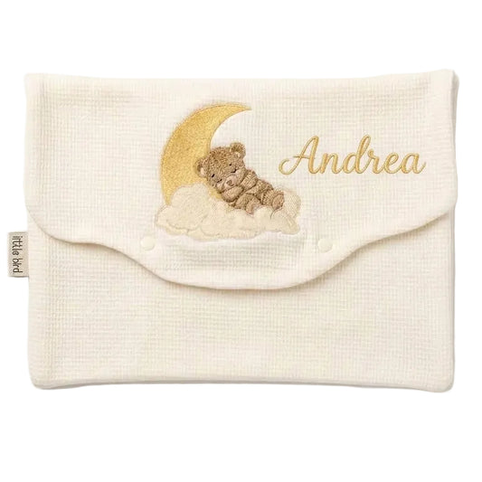 Little Bird - Pochette de Rangement Bébé Brodé Minnie - Organiseur Sac de Maternité