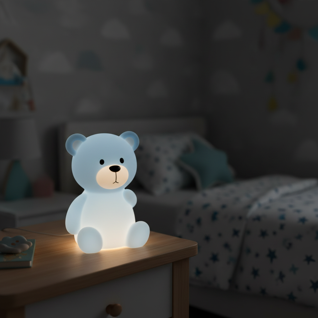 Luce sul comodino di notte