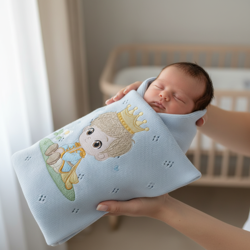 Mamma che avvolge il bebè