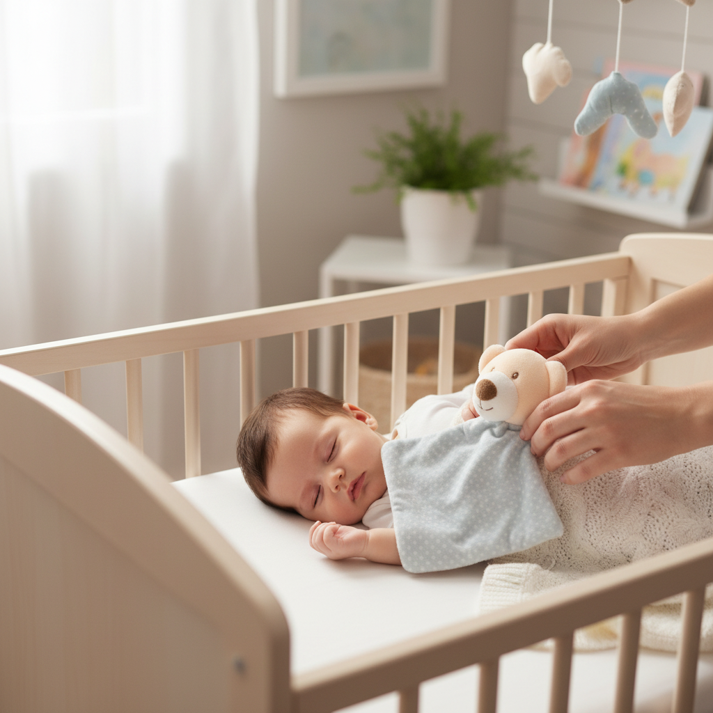 Mamma mette il Dou Dou vicino al bebè