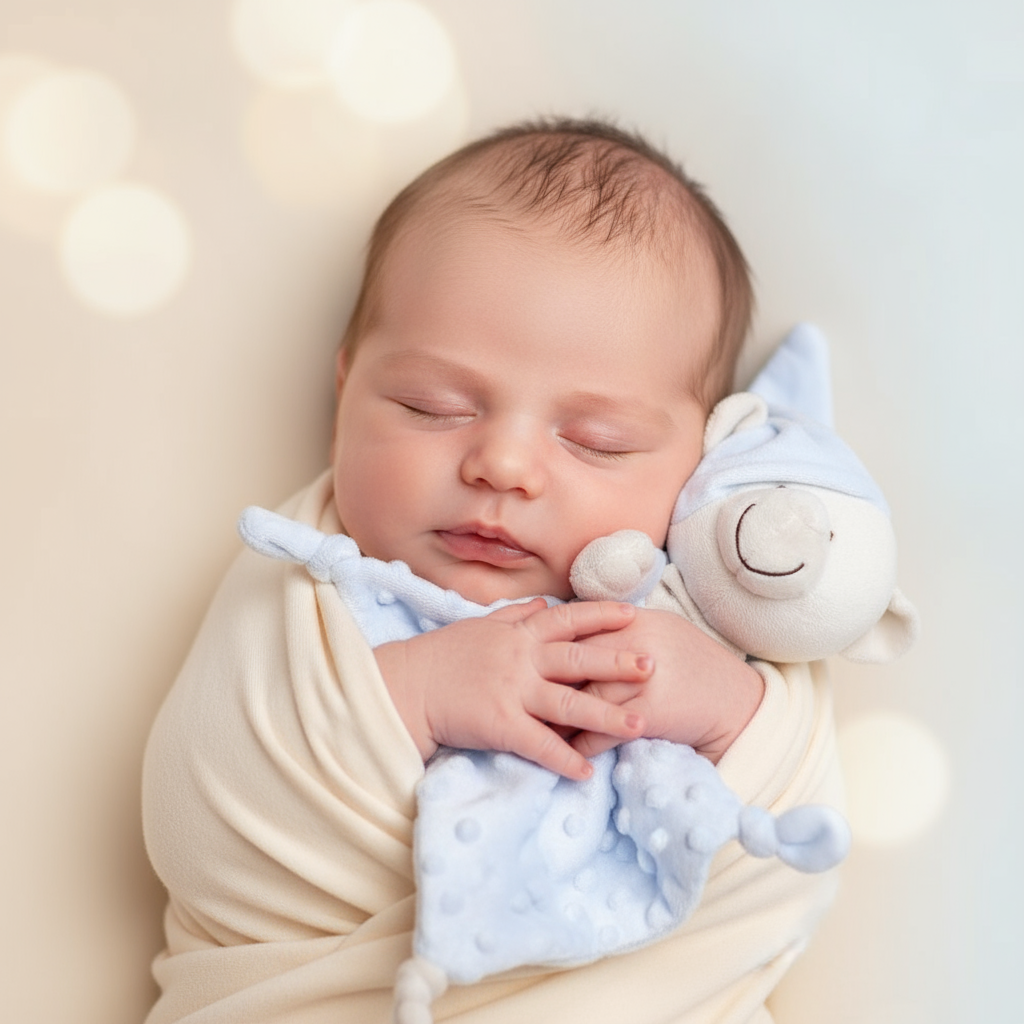 Dou Dou Orsetto Azzurro - Neonato con Texture Morbida