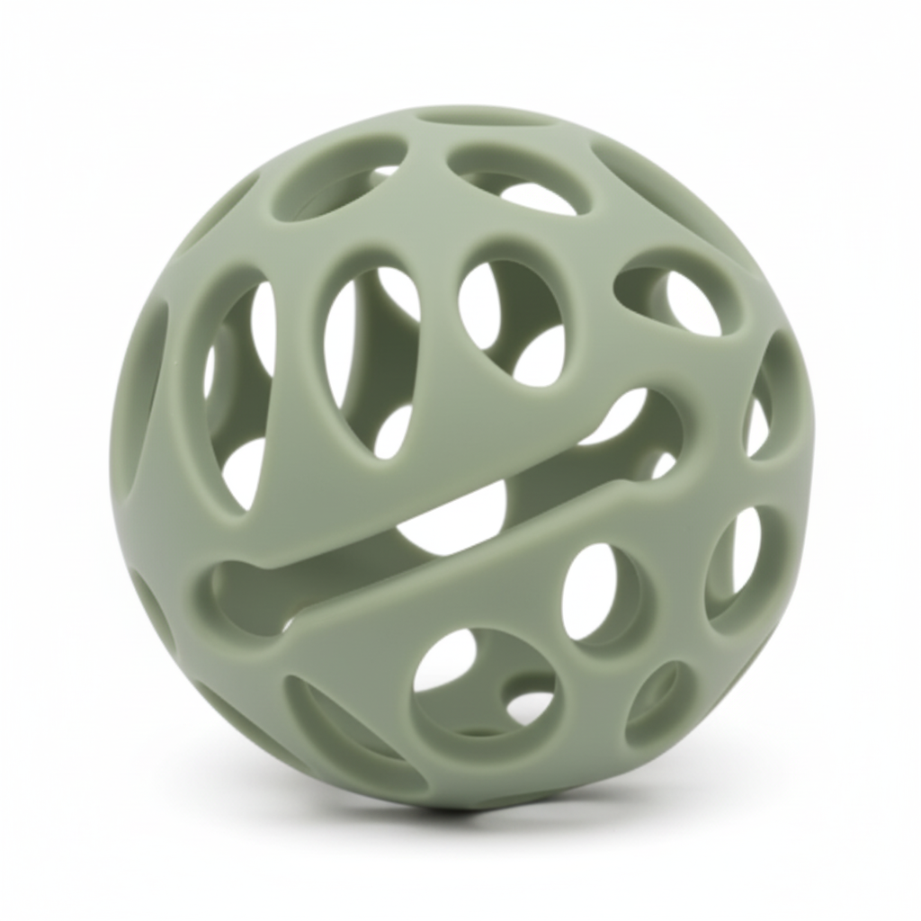 Pallina sage green sfondo bianco
