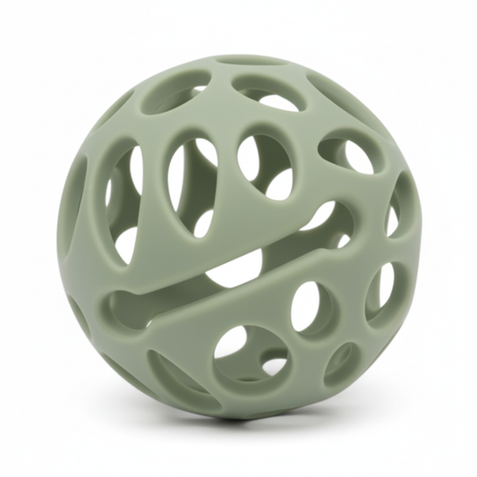 Pallina sage green sfondo bianco