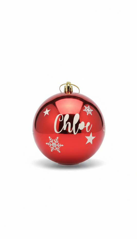 Boule de Noël Personnalisée avec Votre Nom - Nom Personnalisable