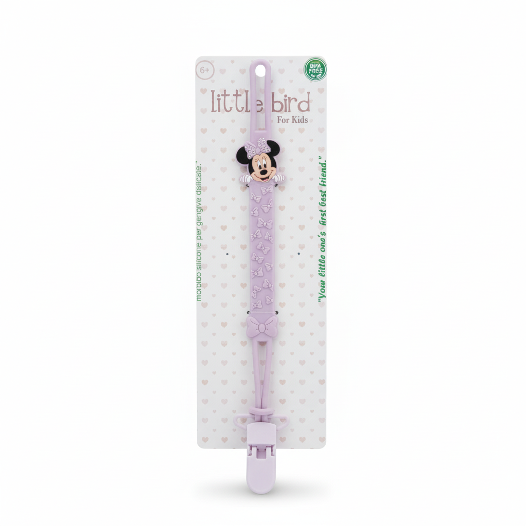 Portaciuccio Minnie Lilla sfondo bianco