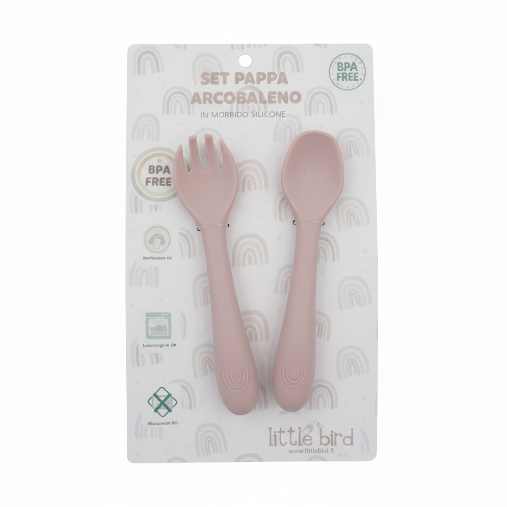 Posate rose pink con packaging