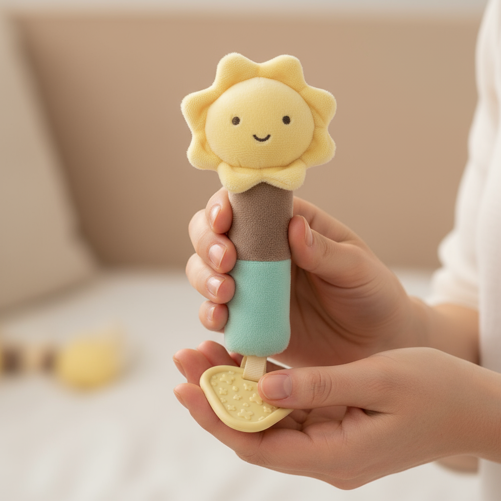 Sonaglino stellina nelle mani della mamma