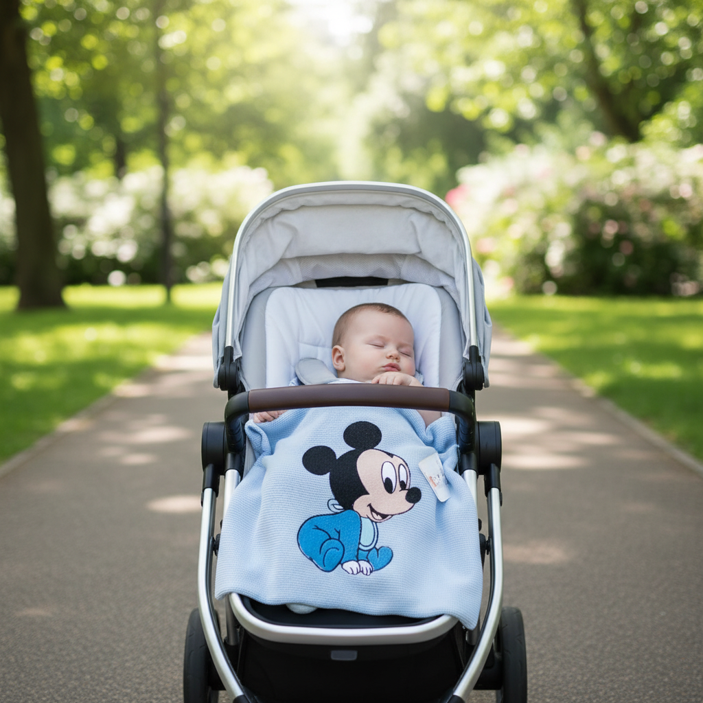 Topolino in passeggino