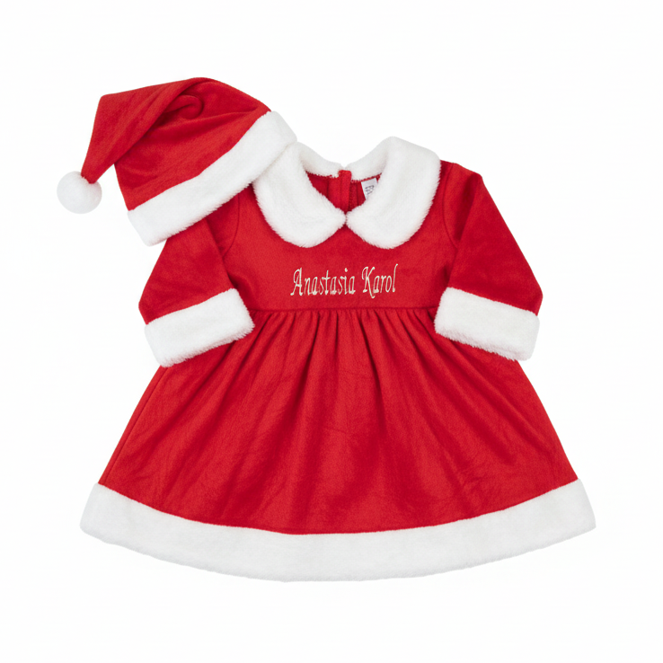 Vestito Babbo Natale sfondo bianco